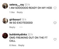 Comments by Fans